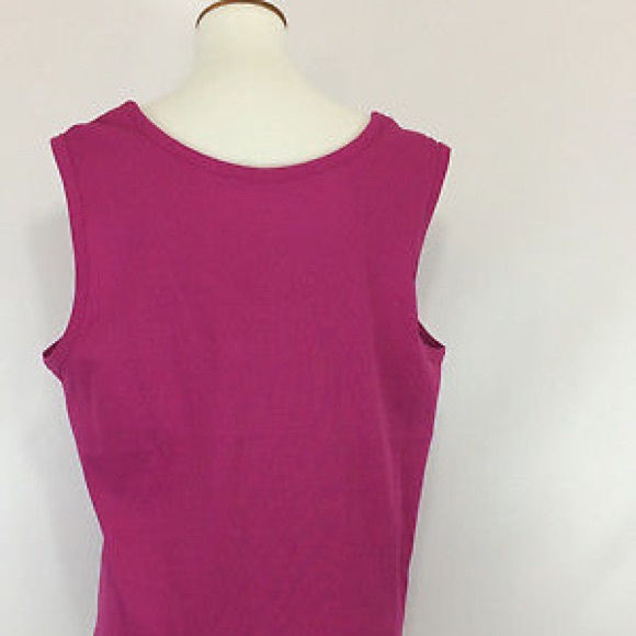 Scoop Neck Rib Neck Tank SZ 1X - Picture 4 of 7